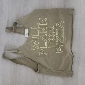 Aerie Offline Will Plank For Pizza Tie back workout tank